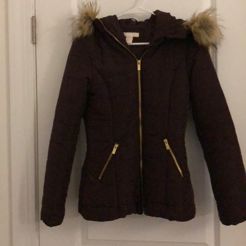 Maroon plush coat